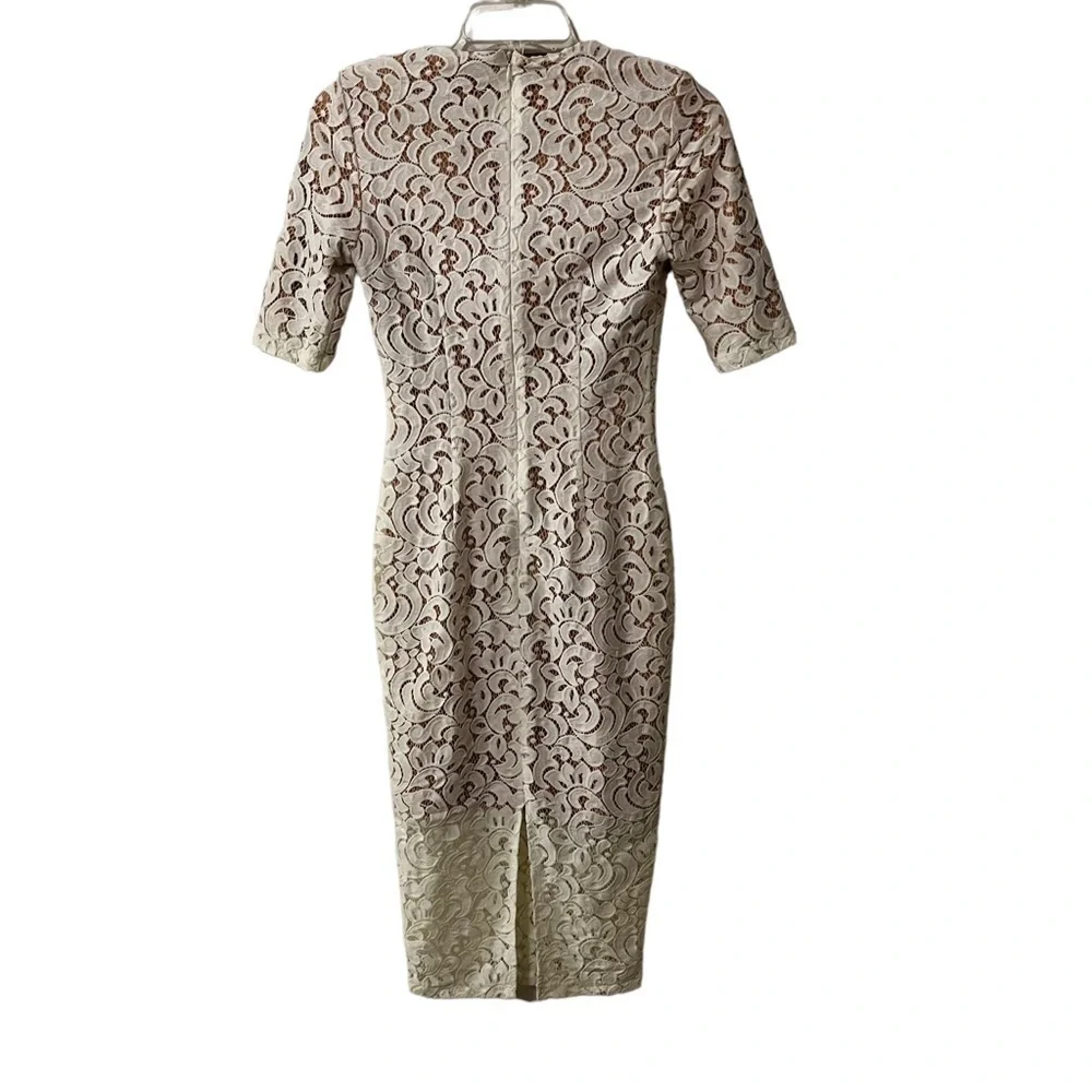 Misha Collection Rosie Lace Midi Dress XS Off white fairy whimsical feminine